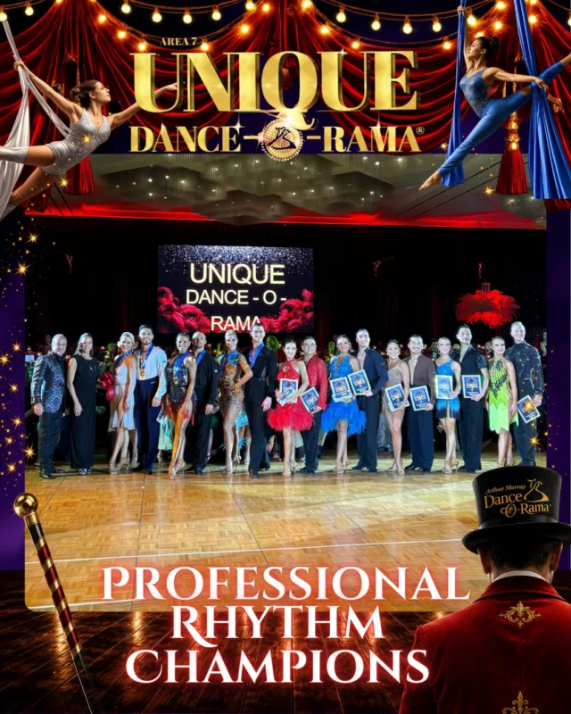 Congratulations to our Unique DOR 2026 Arthur Murray Open Professional Rhythm Champions! 🏆
🥇 1st — Sebastian Burbano & Lindsay Milam (Winter Park)
🥈 2nd — Oleksandr Iorhov & Maryna Mitieva (Calgary)
🥉 3rd — Julian Ferguson & Bennett Stevens (Grapevine)
4th — Renzo Zegarra & Dilare Erkin (Pasadena)
5th — Juan Pablo Gutierrez & Mariana Alarcon Ruiz (Winter Park)
6th — Frank Cuba & Rosa Giuliana Paredes (Montclair, NJ)
7th — Jacob Himoto & Elyse Smith (Minneapolis)
8th — Oleksandr Kravchenko & Haylin Gooley (Calgary)Thank you @maudeproductions for the beautiful lineup photos!
#ArthurMurraylifestyle #ArthurMurray #UniqueDOR2026Congratulations to our Unique DOR 2026 Arthur Murray Open Professional Smooth Champions! 🏆
🥇 1st — Misha Ostryakov & Gioia Reni (Clearwater/St. Petersburg)
🥈 2nd — Julian Ferguson & Bennett Stevens (Grapevine)
🥉 3rd — Peter Hahn & Jude Coraldi (Solana Beach)
4th — Christian Lightner & Kia Kenney (Cambridge)
5th — Alex Doan & Nuriya Kudaibergenova (Redwood City)
6th — Edwin Cabrera & Stefanie Scales (Thousand Oaks/Woodland Hills)
7th — Oleksandr Kravchenko & Haylin Gooley (Calgary)
Thank you @maudeproductions for the beautiful lineup photos!
#ArthurMurraylifestyle #ArthurMurray #UniqueDOR2026