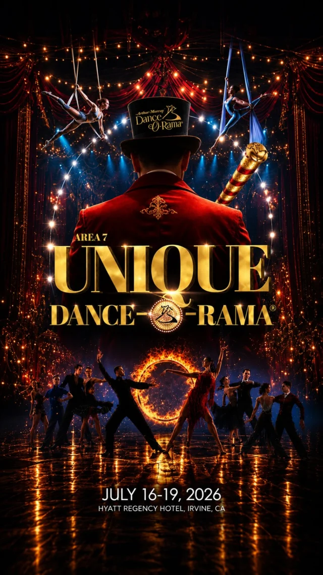 Lights. Music. Magic. Dance. Welcome to Area 7: Unique Dance-O-Rama. We can’t wait to see you there! 🎭✨#ArthurMurrayLifestyle #ArthurMurray #UniqueDOR2026